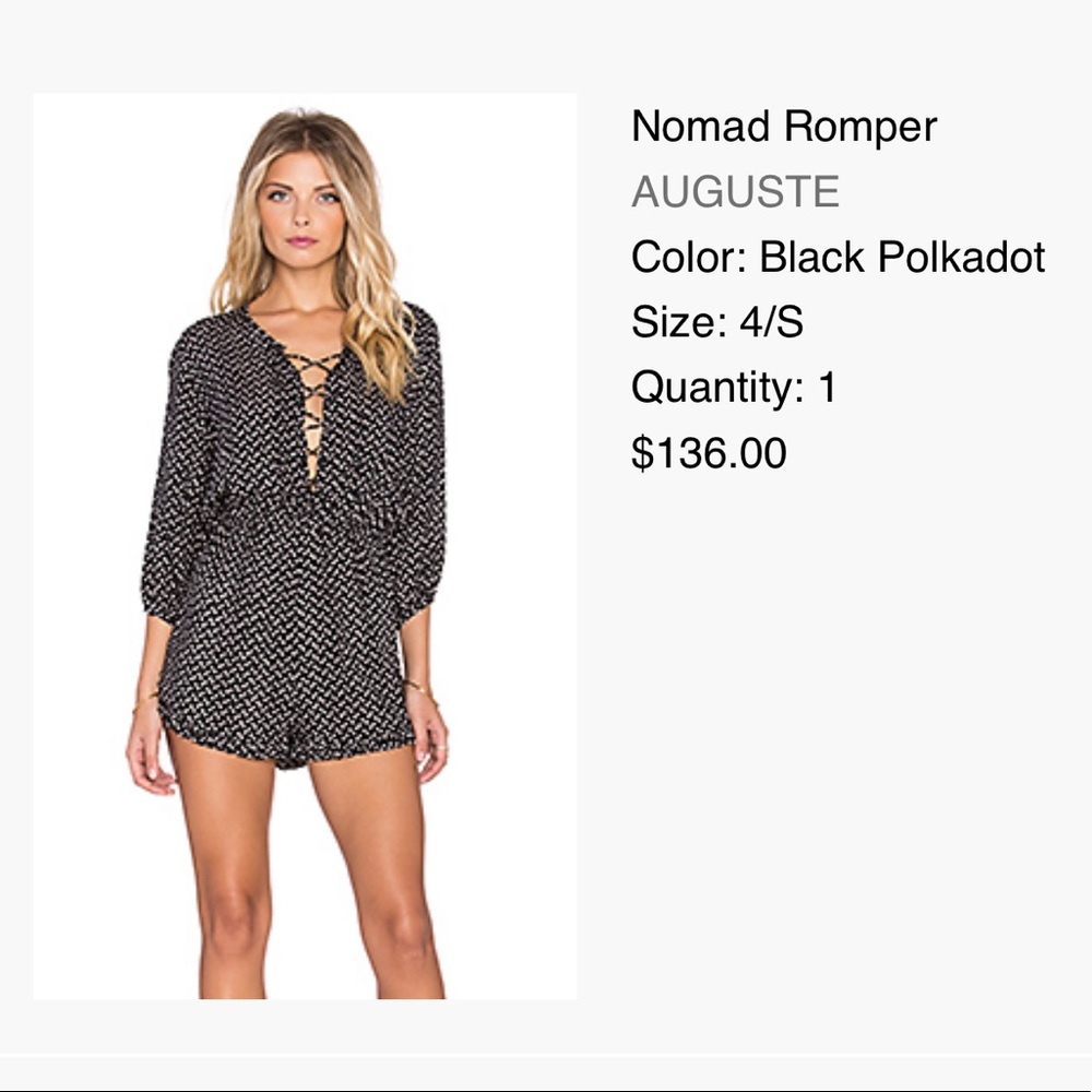 Auguste polka dot romper (US size 4/AU size 8)